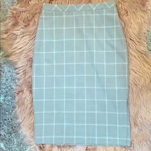 Grey Pencil Skirt